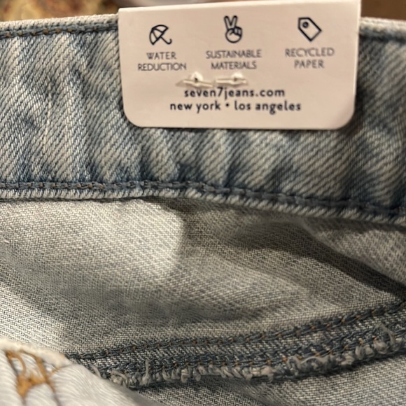 7 For All Mankind Blue Marilyn The Relaxed Boyfriend Cut Jeans - Picture 3 of 3